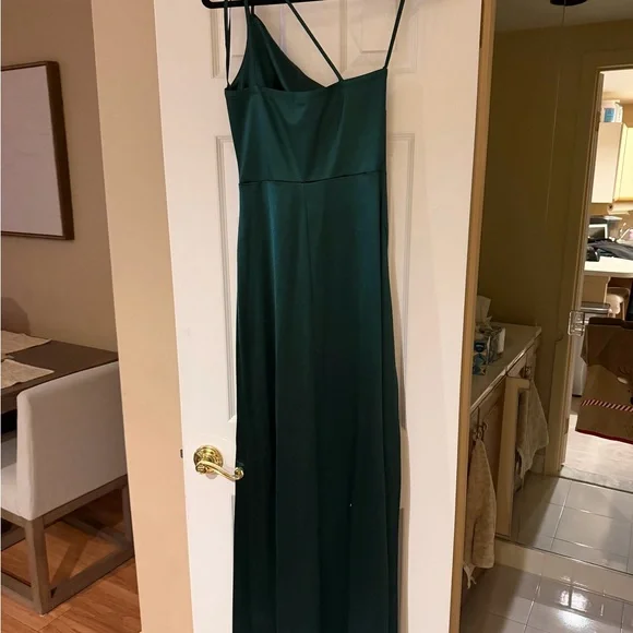 Windsor One Shoulder Green Dress - Picture 2 of 4